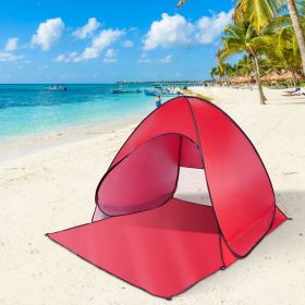 Pop Up Beach Tent Sun Shade Shelter Anti-UV Automatic Waterproof Tent Canopy for 2/3 Man w/ Net Window Storage Bag for Outdoor Beach Camping Fish