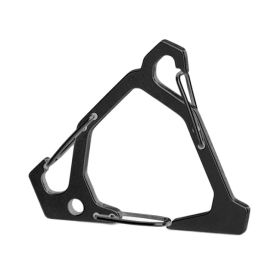 Multi-functional Portable Triangle Hook Hanging Buckle for Outdoor (Color: black, Type: Triangle Hook)