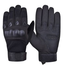 XG-TG1 Tactical Self Defense Gloves Hard Knuckle (Full Finger) (Color: black, size: large)